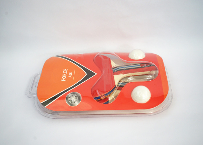 Line Handle Table Tennis Set 2 Bats With 2 White ABS Balls With Pimple In Rubber