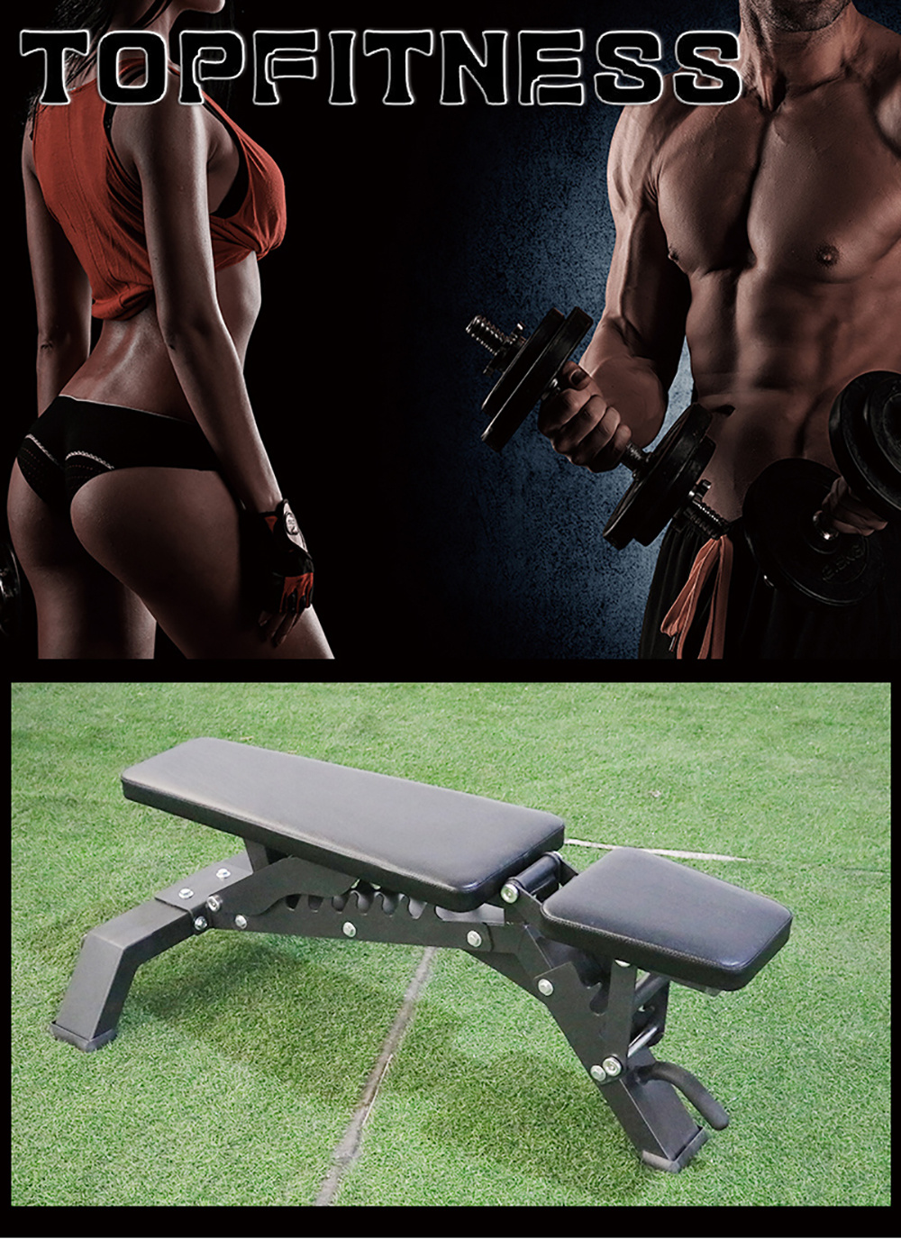 Adjustable Bench Space Save for Home Gym and Commercial Gym Bench