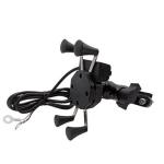 GPS 2.4A Aluminum ABS X Claw Motorcycle Phone Mount 0.6KG Weight