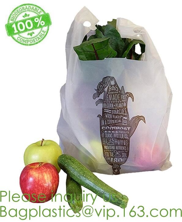 Organic Recycling and compostable bag,Eco friendly Compostable,compostable biobased plastic tshirt bag bagease bagplasti
