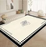 Flower Cashmere-Like Acrylic Yarns Living Room Floor Carpets North European