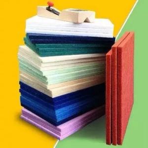 Quality Polyester Fiber Acoustic Wall Panels Acoustic Ceiling Panels White / Blue / Green wholesale