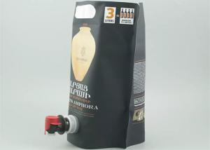 Quality Tube Shape 1L 2L 3L Red Wine Portable Stand Up Spout Pouch Fruit Wine wholesale