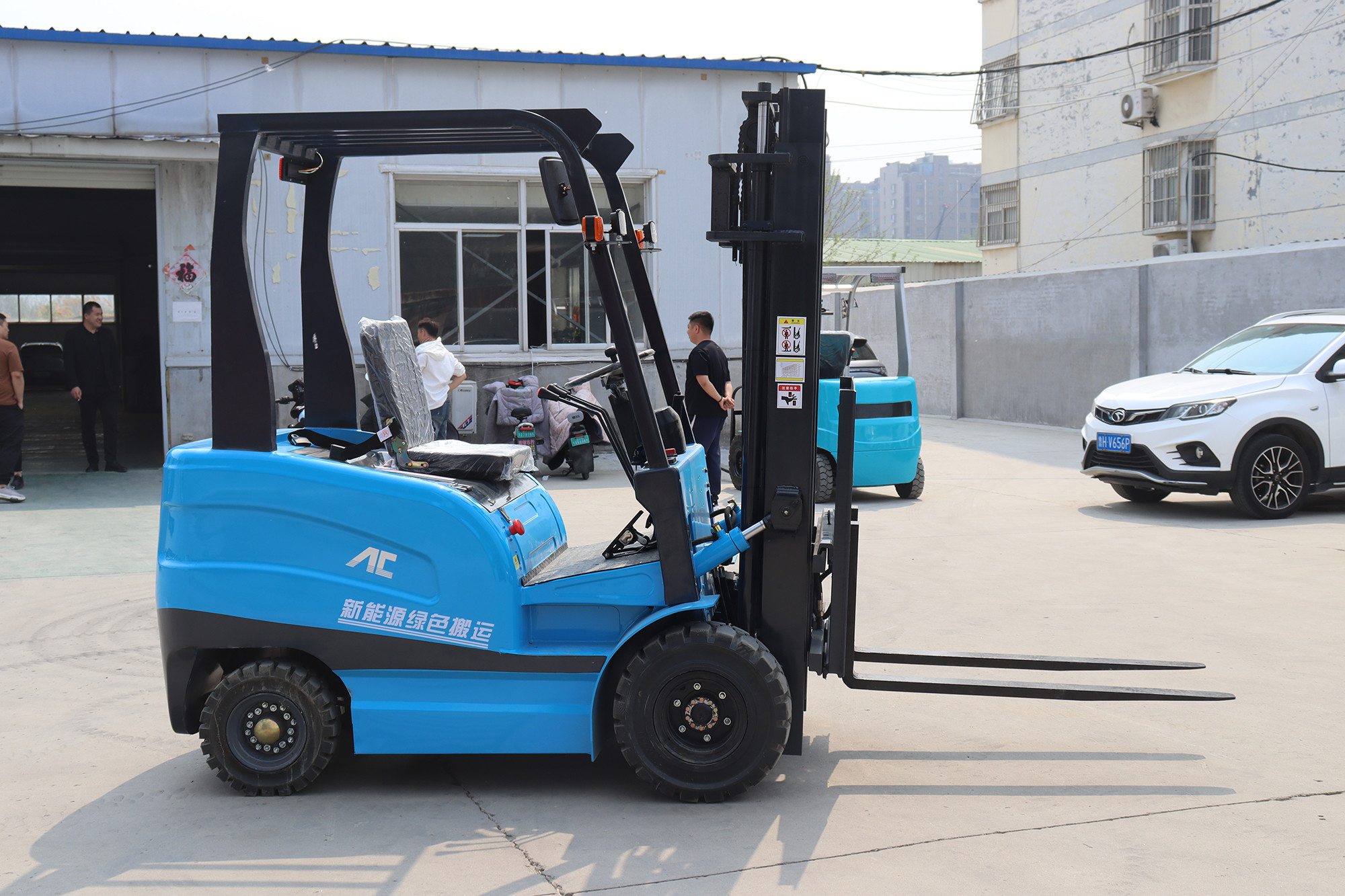 high quality ATF3ton electric forklift off-road fork truck mini outdoor boom lift truck rough terrain forklift