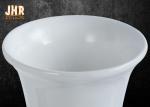 Cup Shape Glossy White Fiberglass Planters Floor Vases For Home Hotel Wedding