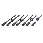 Black Color M14 M21 Waterproof Power Cable Male To Female PVC Jacket