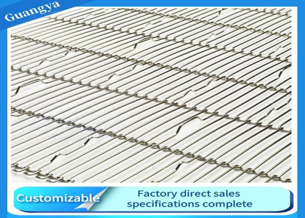 SUS304 25.40mm Pitch Flat Flex Conveyor Belt ISO9001 Stainless Steel Conveyor