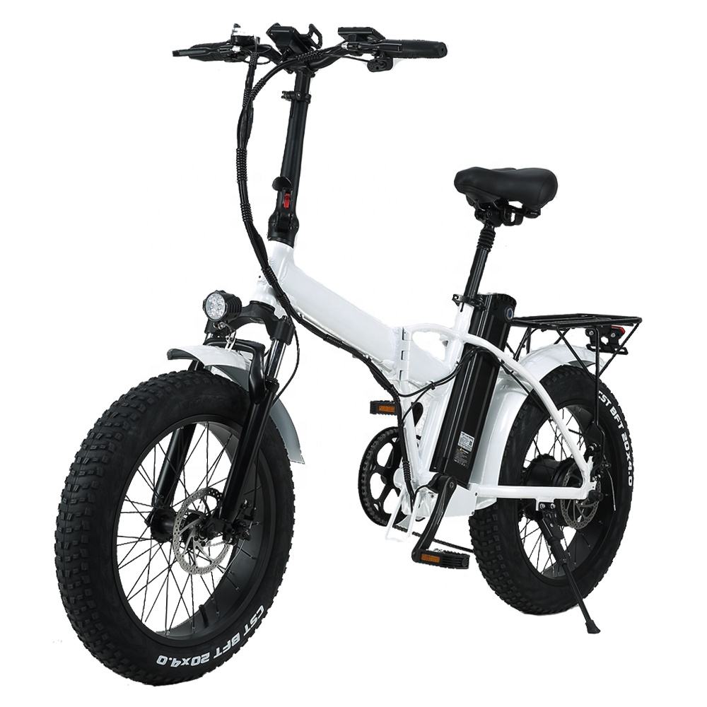 20 Inch Fat Tire Electric Folding Bike Long Range 500W Motor Ebike 15Ah Ebike Electric City Bike For Adult Electric Bicycle
