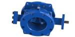 RAL 5010 Ductile Iron Double Eccentric Butterfly Valve 150 PSI