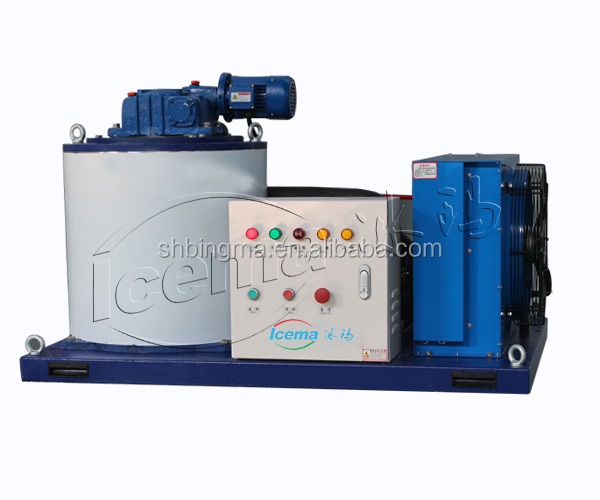 Air Cooling / Water Cooling Flake Ice Maker Machine 1 Ton 2 Ton Ice Machine