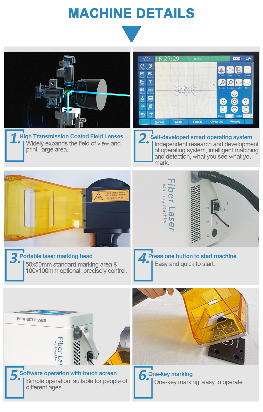 Automatic Smart LCD 20W 30W Handheld Laser Etching Machine For Metal Aluminum Carbon SS