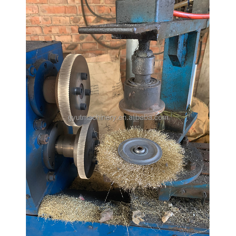 220v Twisted Knotted Bevel Stainless Steel Wire Brush Making Machine with 2 hols/h