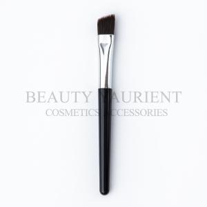 Quality Privated Logo Compact Makeup Brush Plastic Handle Angled Eyeliner Brush 15g wholesale