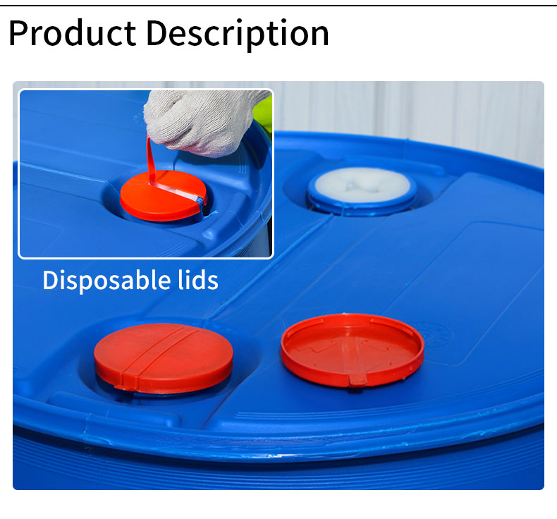 SIDUN 200l Blue Plastic 55 Gallon Plastic Drum With Drainage Hole