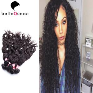Quality Curly Double Drawn Hair Extensions , Natural Black Grade 7A Virgin Hair wholesale