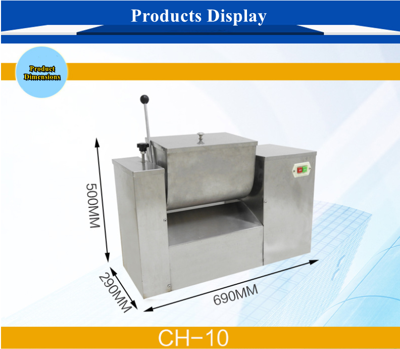 New trend Stainless steel groove mixer trough type powder mixing machine producer