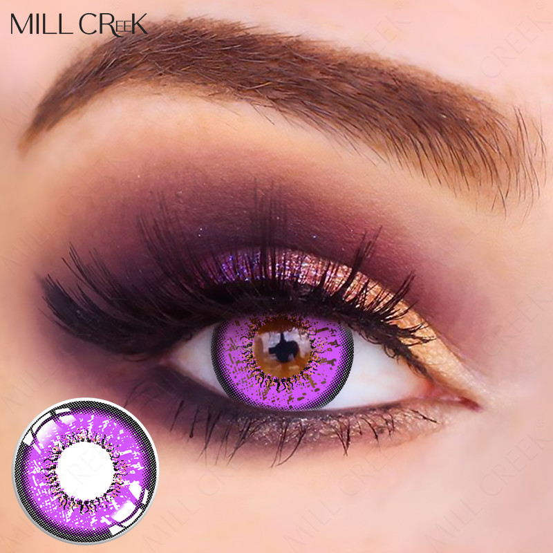 Oem Lime Green Werewolf Contact Lenses 14.5mm For Dark Eyes