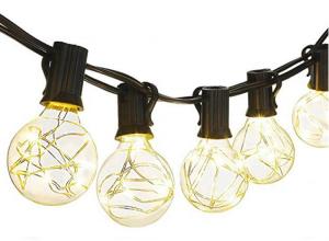 Quality 11m 35FT 30pcs G40 LED Bulb Copper Wire Lamp String Vintage Christmas Wedding Decoration Outdoor Patio Decorative Lights wholesale
