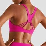 Customized Logo Adult Female Yoga Bra Padded Ladies Seamless Women Pink Sports