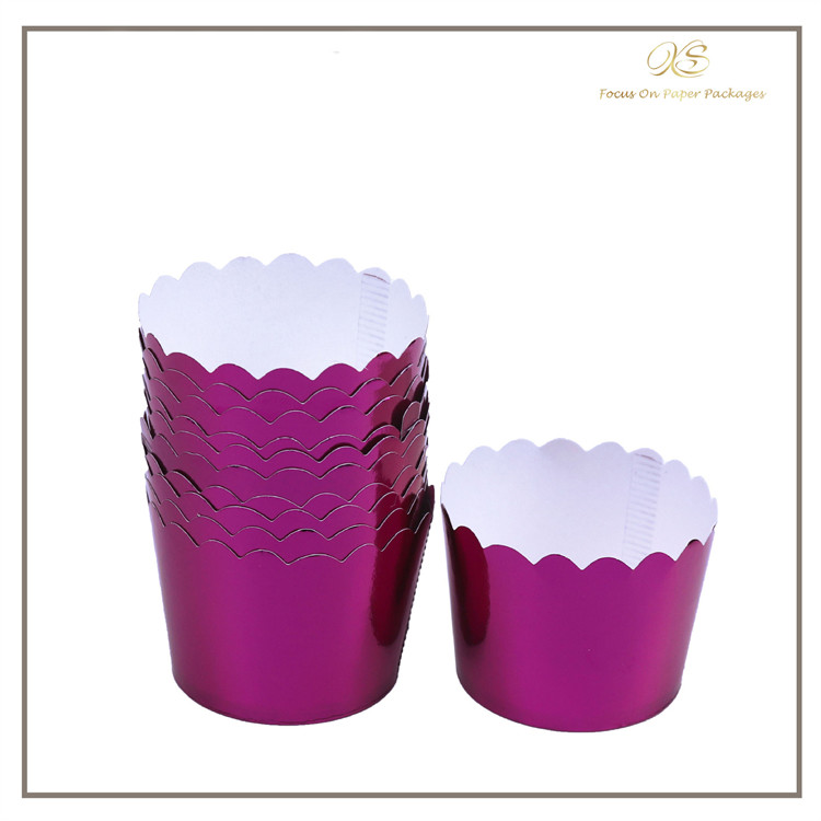 Food Grade Sustainable Aluminum Foil Cupcake Baking Cups , Sustainable Paper Muffin Liners