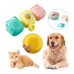 Blue Pink Shampoo Dispensing Brush Silicone Dog Bath Brush Custom