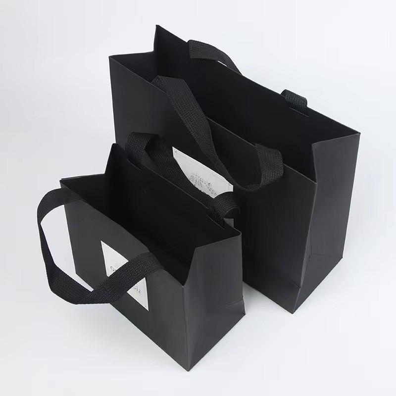 OEM Black White Apparel Paper Bag Clothing Marble Paper Gift Bags