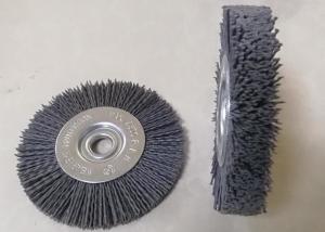 Quality Round Abrasive Nylon Bristle Wheel 55mm Middle Plate And 10mm Face Width wholesale