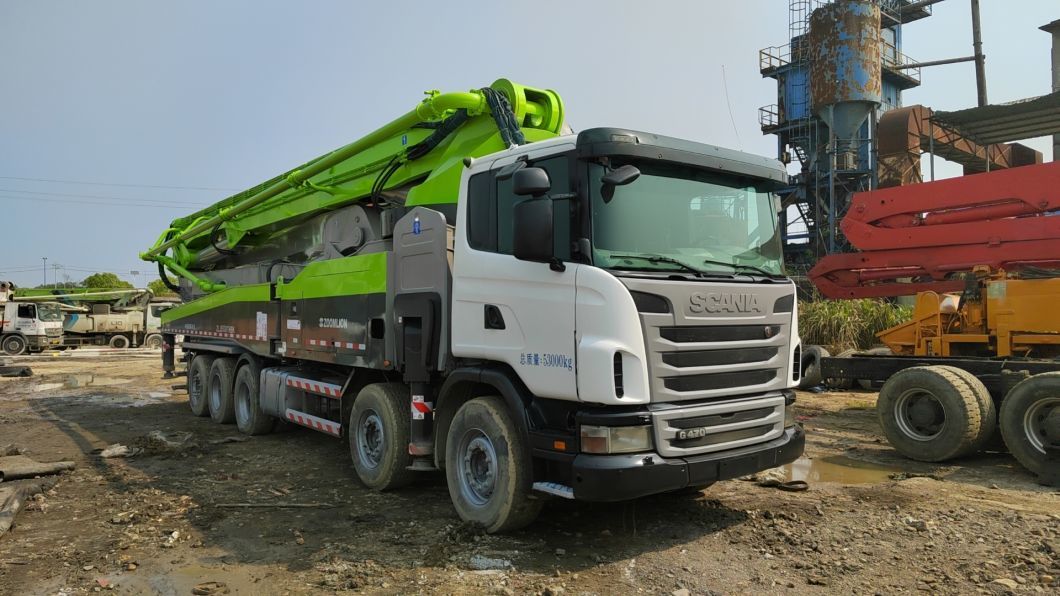 Top Renovated Condition 2014 Zoomlion 63m Beton Pump Truck Mounted Pump Concrete Pump on Sale at Promotion Price