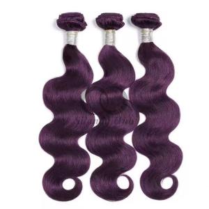 Quality Purple Body Wave Remy Human Hair Bundles Sew In Weave Bundles Brazilian Bundle Deals wholesale