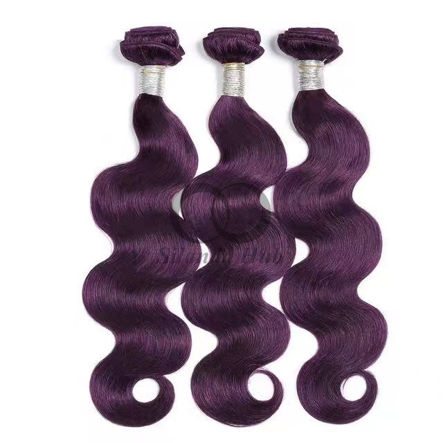 Purple Body Wave Remy Human Hair Bundles Sew In Weave Bundles Brazilian Bundle Deals