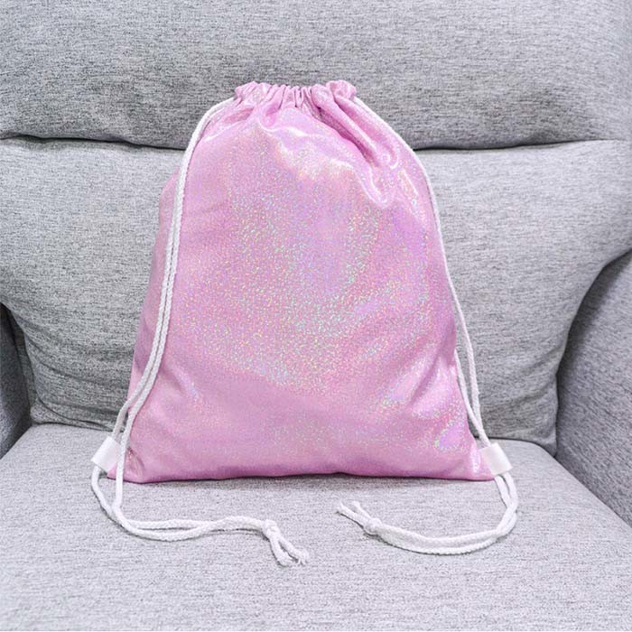 Colorful Sublimation Glittery Drawstring Bag For DIY Personalized Photo Printing