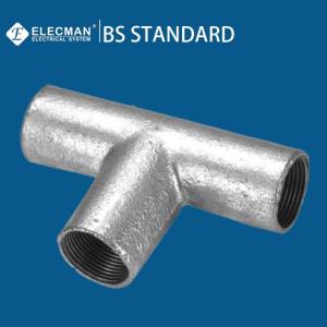 Quality BS4568 20mm-25mm Malleable Iron Electrical Conduit Tee 90 Degree Type wholesale