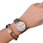 Analog Stainless Steel Quartz Watch 30mm Dia Casual Aesthetic Mirror