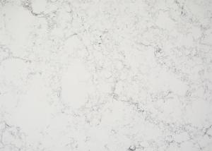 Quality Bathroom Vanitytop White Quartz Stone , Solid Color Quartz Countertops wholesale