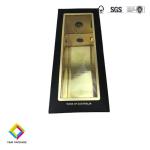 Customizable Corrugated wine packaging boxes Rigid cardboard logo gold foiled