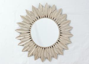 Quality Living Room Rose Gold Wrought Iron Mirror Wall Decor wholesale