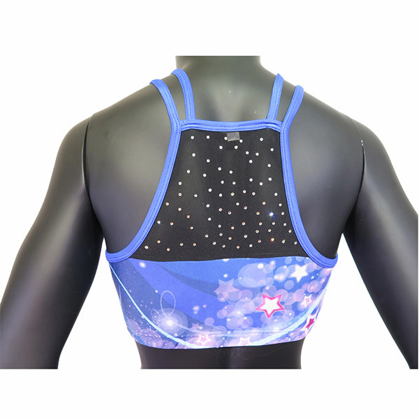 Stylish Sportswear Cheer Dance Clothes Royal Blue Sublimation Printing