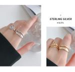 925 Sterling Silver Jewelry Irregular Opening Ring For Women