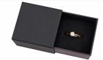 Small Fancy Paper Wedding Ring Holder Box Jewelry Rigid Cardboard Box With Flap