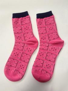 Quality Jacquard custom design mid calf length combed cotton winter knitted dress hosiery for lady wholesale