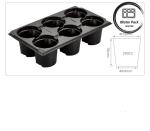 6 Cell Gardening Seedling Tray Plastic Nursery Starter Kit with Drain Holes