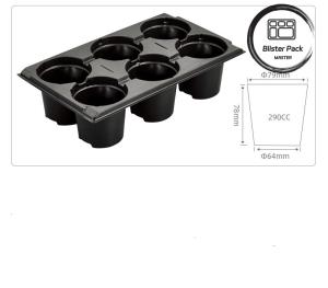 Quality 6 Cell Gardening Seedling Tray Plastic Nursery Starter Kit with Drain Holes wholesale