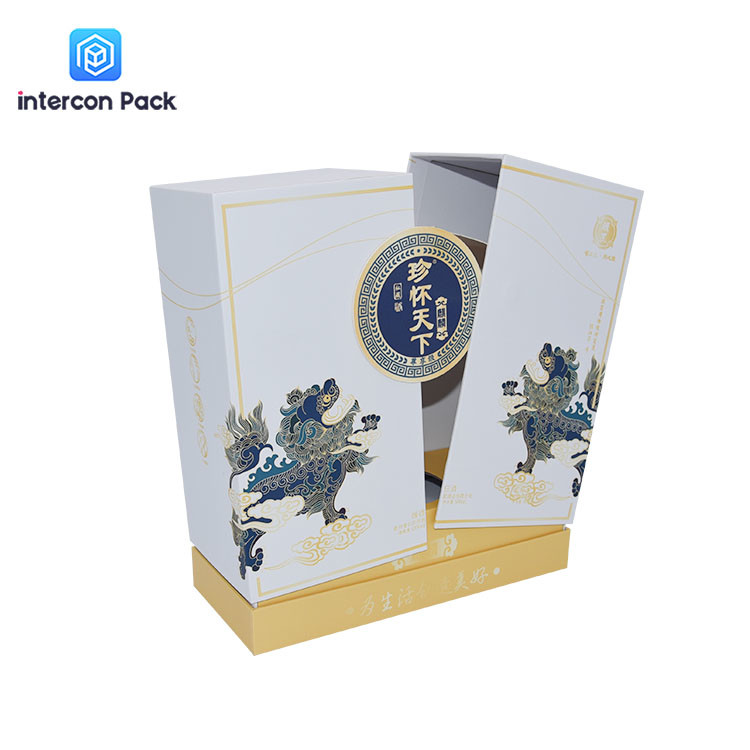 Drawer Luxury Jewelry Gift Box CMYK Single Bottle Wine Gift Box