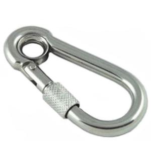 Quality Stainless Steel Spring Snap Hook With Screw Eyelet 10 X 100MM Drop Forged wholesale