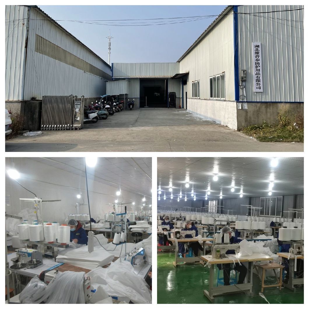 En14126 CE Disposable White Microporous Hooded Nonwoven Coverall