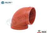 300 PSI Grooved Pipe Coupling , 90 Degree Ductile Iron Grooved Elbow DN25 -
