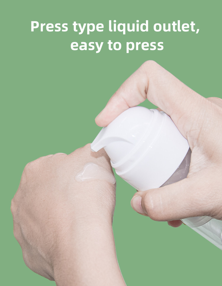 Transparent 50ml 80ml PCR PET Airless Bottle Dispenser Pump For Cosmetic Packaging