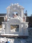 Large marble fireplace mantel