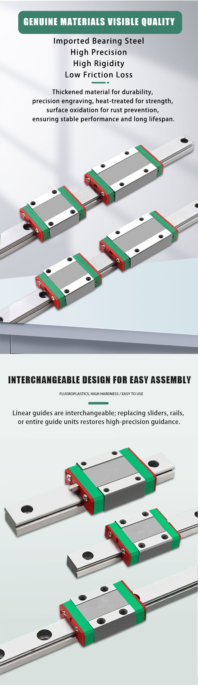 Ultra Compact Linear Motion Guides Micron Precision Linear Motion Rails Vacuum Suitability MGN