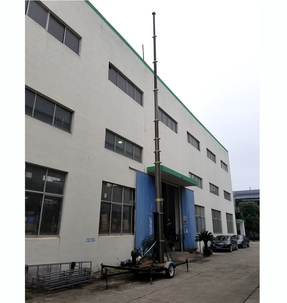 15m lockable pneumatic telescopic mast 400kg payloads NR-3300-15000-400L